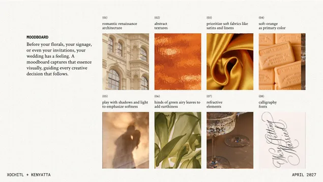 Sample moodboard deliverable